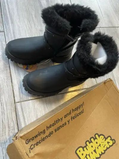 Botas de invierno negras para niños Bubblegummers - miniatura 1