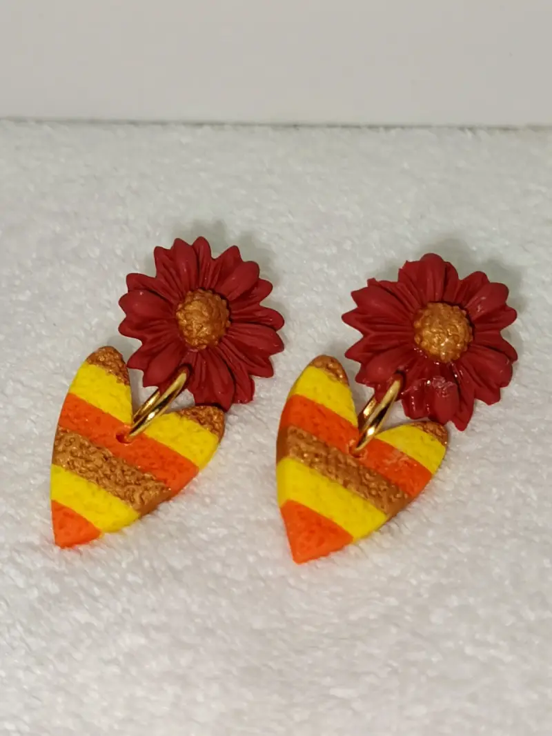 Set de aros artesanales en Arcilla Polimérica - 5