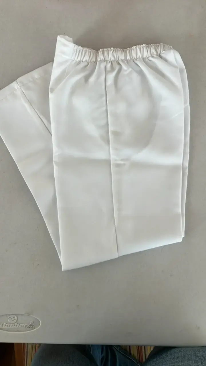 Pantalones blancos de niño con cintura elasticada - 1