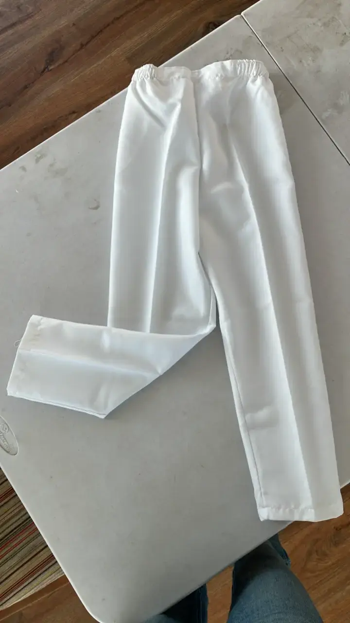Pantalones blancos de niño con cintura elasticada - 2