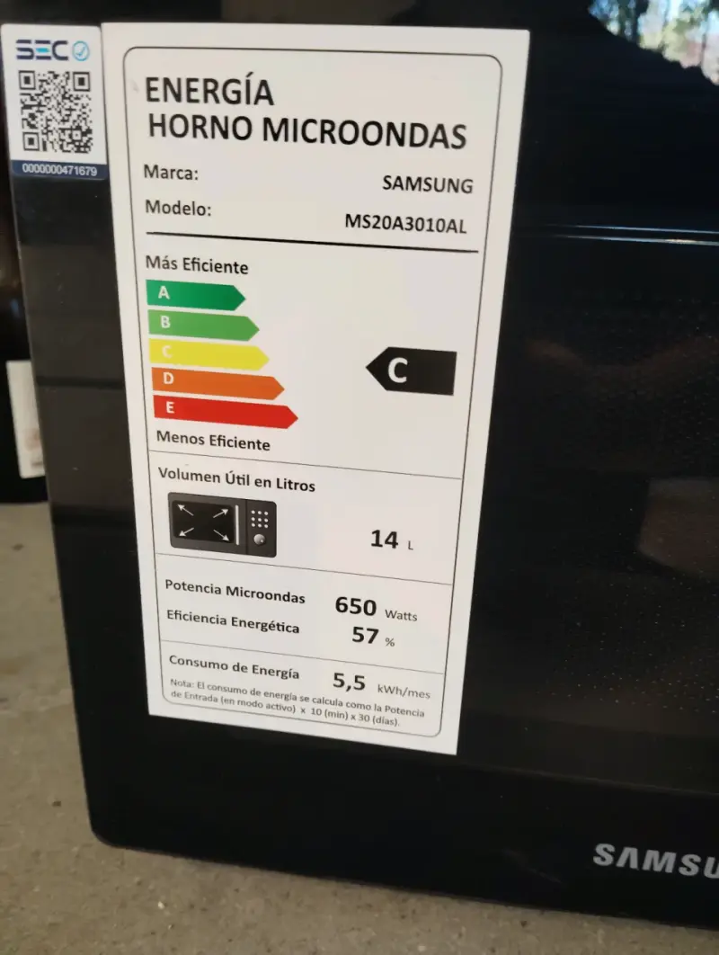 Microondas Samsung 20L Negro - 2