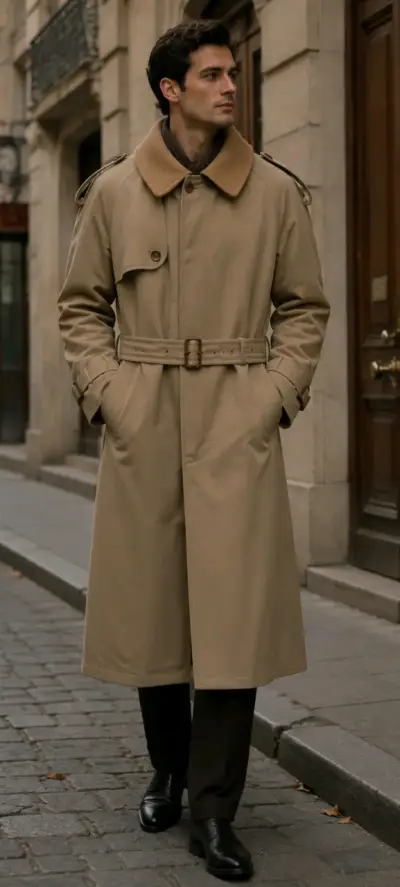 Gabardina de hombre Brooks brother - miniatura 1