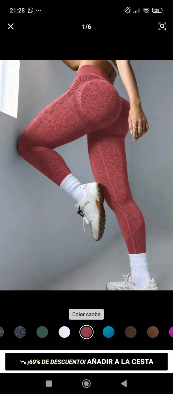 Leggings deportivos push-up azul marino - 2