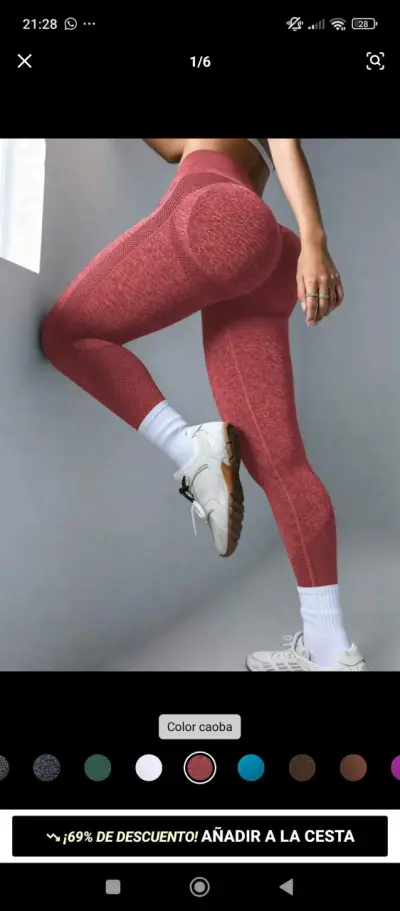 Leggings deportivos push-up azul marino - miniatura 2