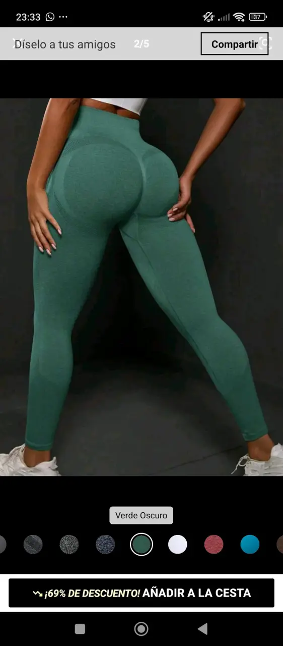 Leggings deportivos push-up azul marino - 4