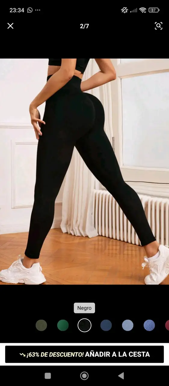 Leggings deportivos push-up azul marino - 5