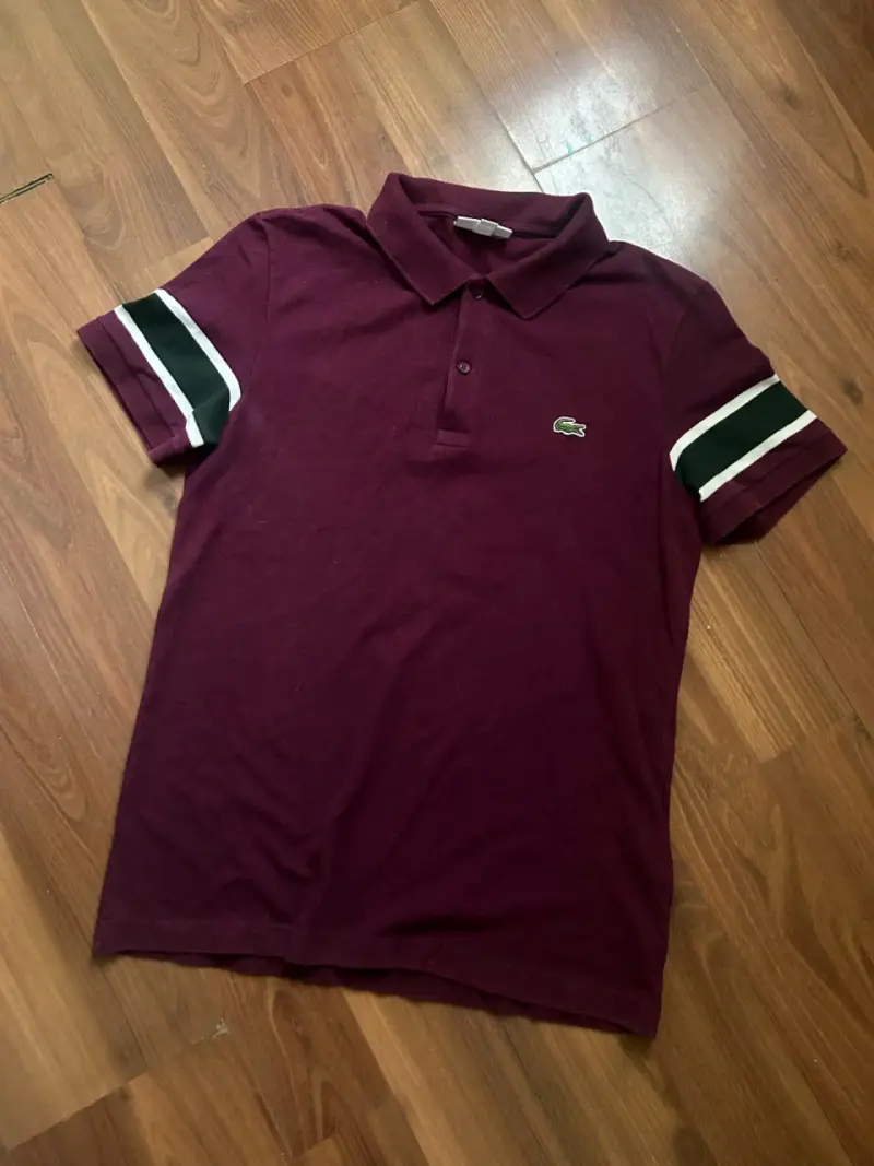 Polera Polo Lacoste Burdeos Slim Fit Original - 2