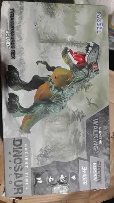 Dinosaurio T-Rex Eléctrico con Sonido y Luz - miniatura 1