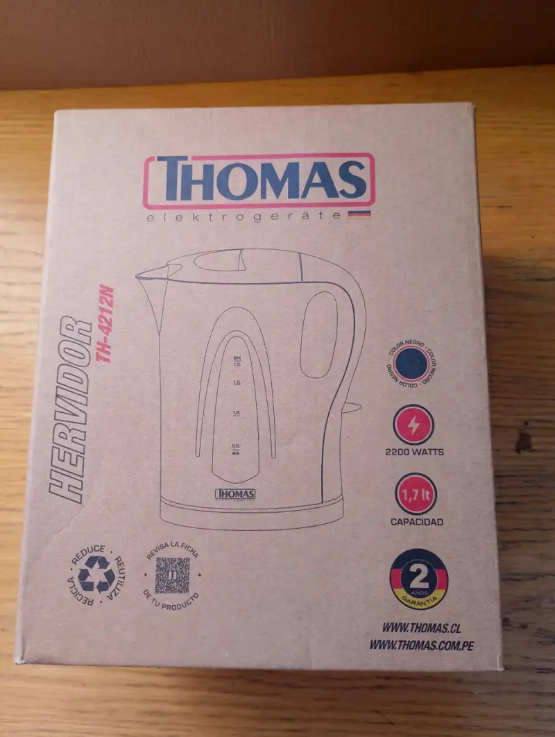 Hervidor Eléctrico Thomas 1.7L 2200W - 2