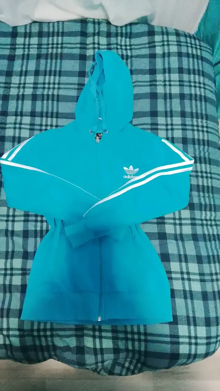 Polerón con capucha Adidas azul unisex