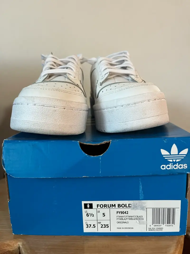 Zapatillas blancas Adidas Forum Bold - 4