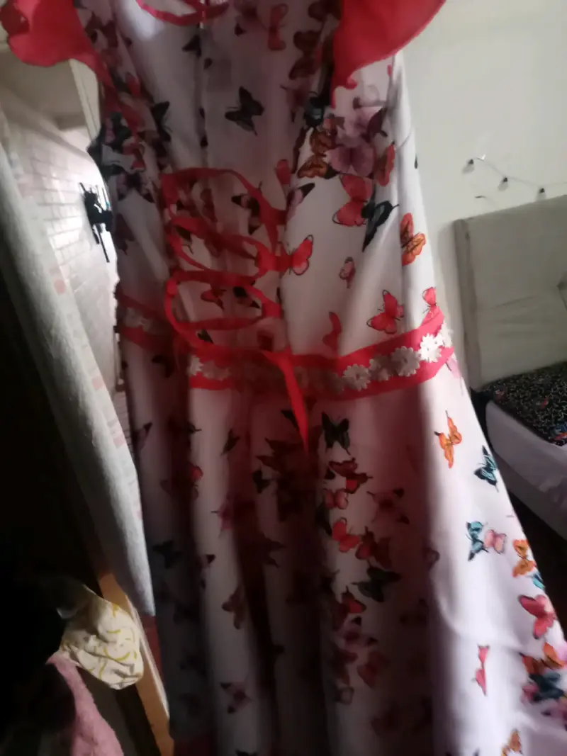 Vestido de fiesta con estampado de mariposas - 3