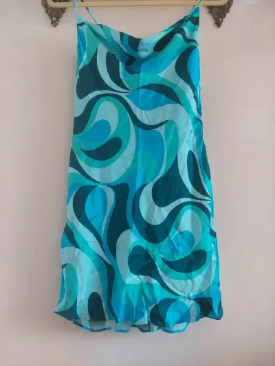 Vestido corto azul Zara - miniatura 1