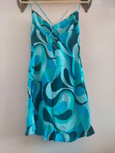 Vestido corto azul Zara - miniatura 2