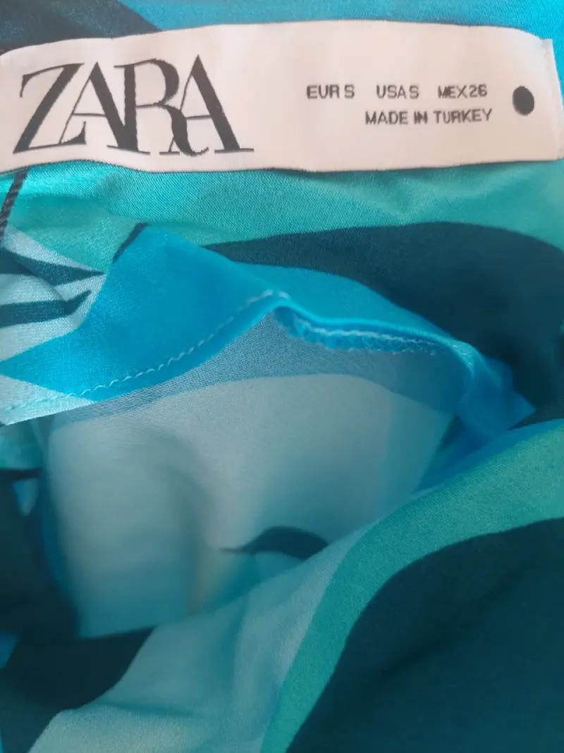 Vestido corto azul Zara - 3