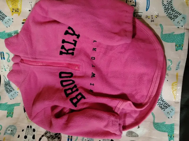 Conjunto de polar para niña rosa y negro - 4