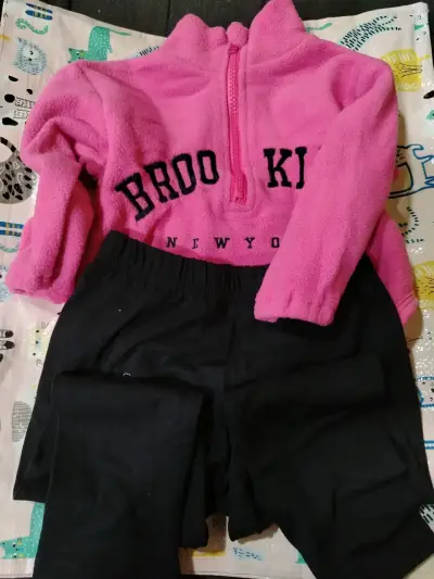 Conjunto de polar para niña rosa y negro - miniatura 5