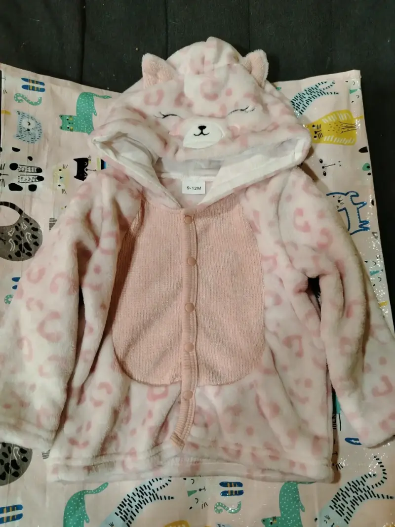 Conjunto de invierno para bebé con capucha de oso - 2