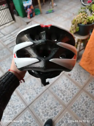 Casco de ciclismo Bontrager blanco y rojo - miniatura 5