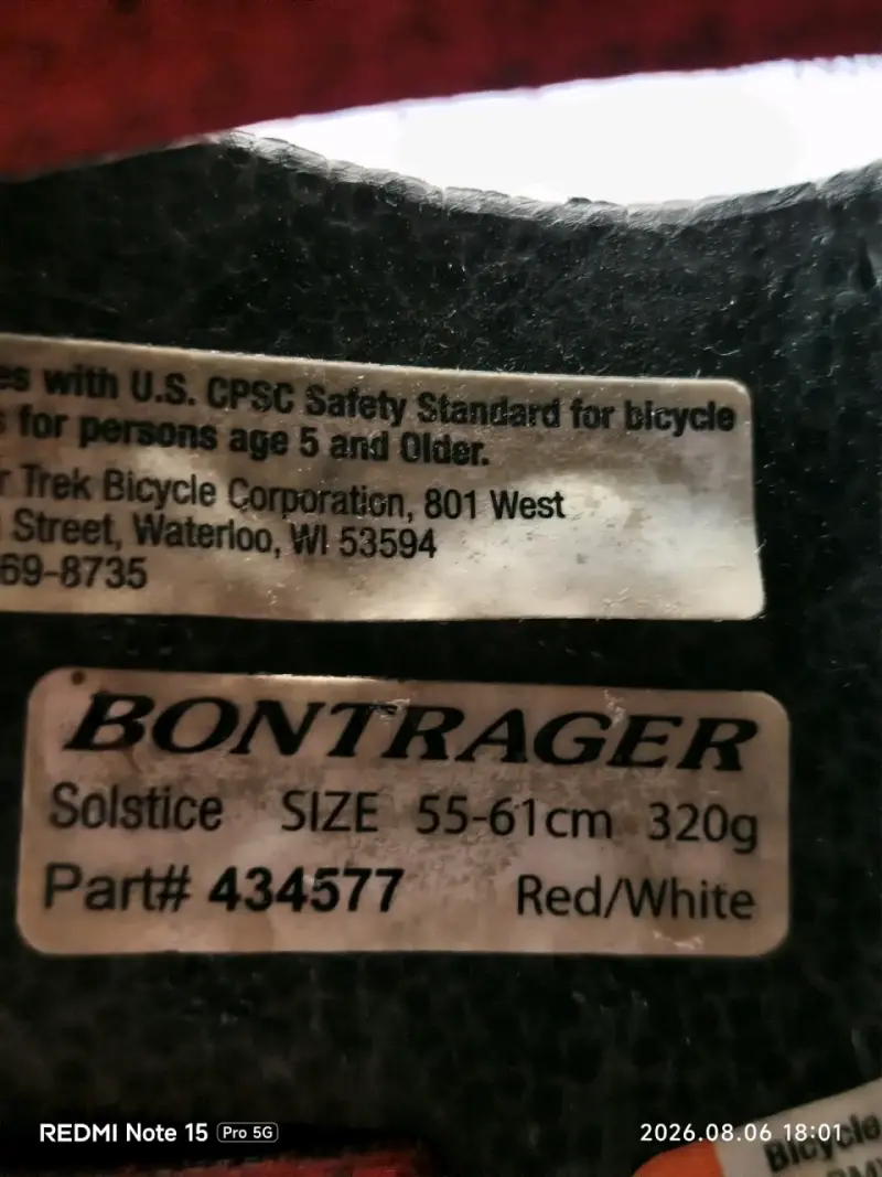 Casco de ciclismo Bontrager blanco y rojo - 6