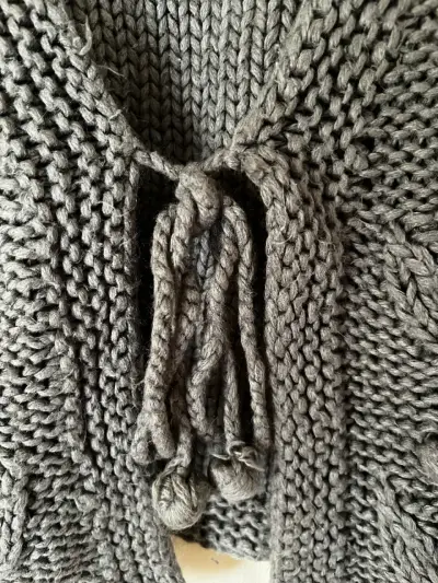Chaleco tejido gris diseño floral Sybilla talla S - miniatura 4
