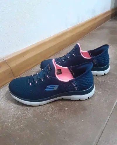 Zapatillas deportivas Skechers azul para mujer - miniatura 1