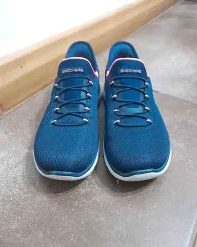 Zapatillas deportivas Skechers azul para mujer - miniatura 2
