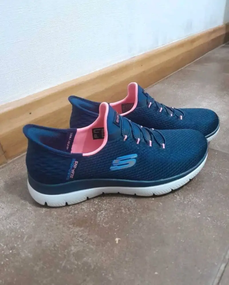Zapatillas deportivas Skechers azul para mujer - 4