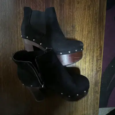 Botines de tacón alto negros con plataforma - miniatura 1
