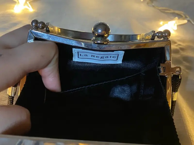 Cartera de mano negra elegante La Regale - 4