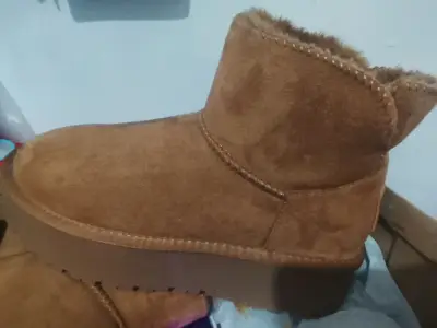 Botines camel de mujer con plataforma - miniatura 2