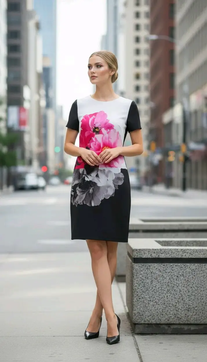 Vestido floral elegante Vince Camuto - 1