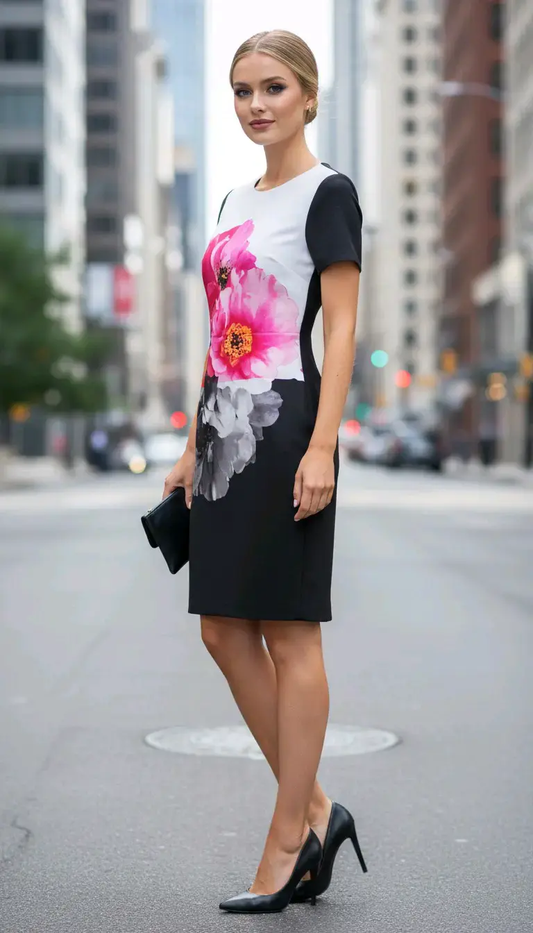 Vestido floral elegante Vince Camuto - 2