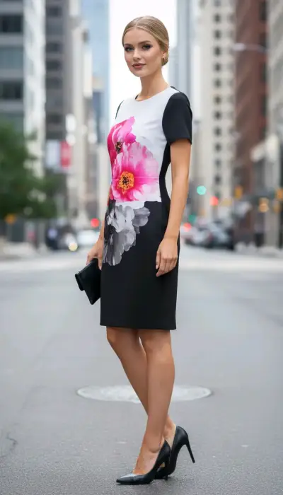 Vestido floral elegante Vince Camuto - miniatura 2