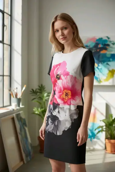 Vestido floral elegante Vince Camuto - miniatura 3