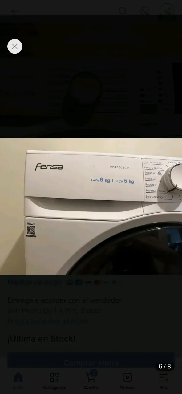 Lavadora secadora Fensa PerfectCare 8kg/5kg - 3