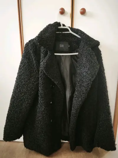 Abrigo de lana negro Ellus para mujer - miniatura 2
