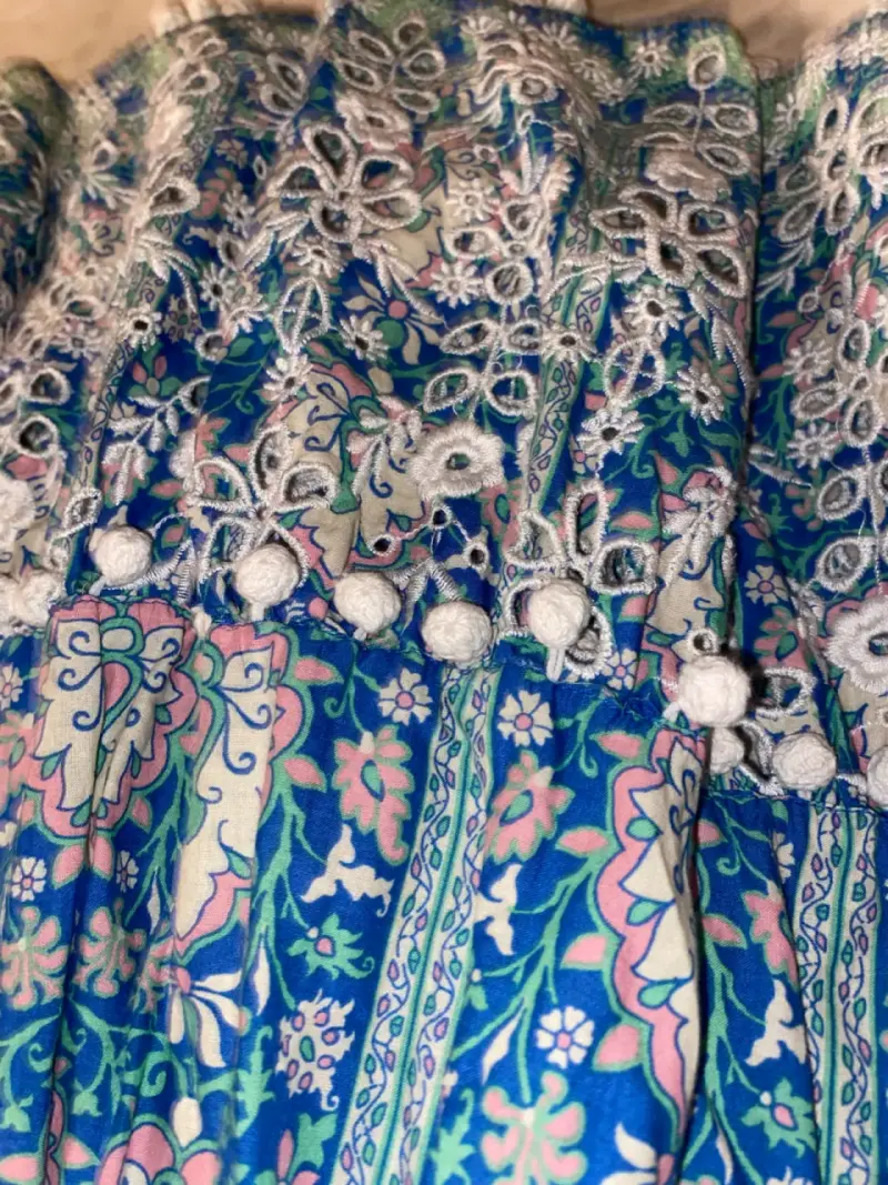 Vestido bohemio azul con estampado floral Zara - 2