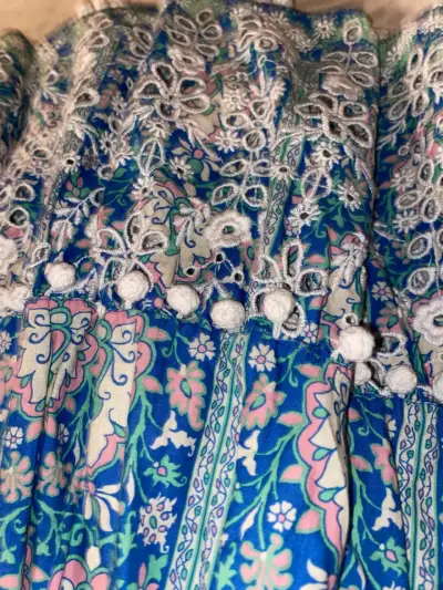Vestido bohemio azul con estampado floral Zara - miniatura 2