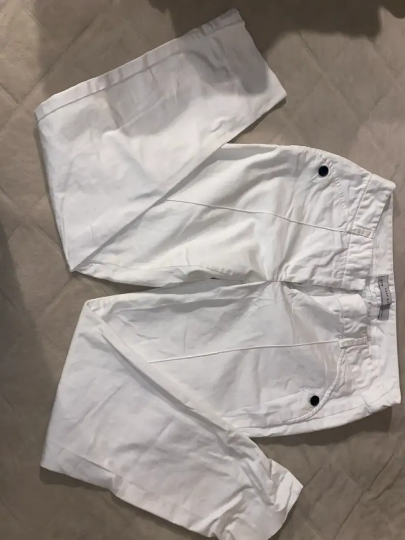 Pantalones blancos Zara Basic para mujer - 1