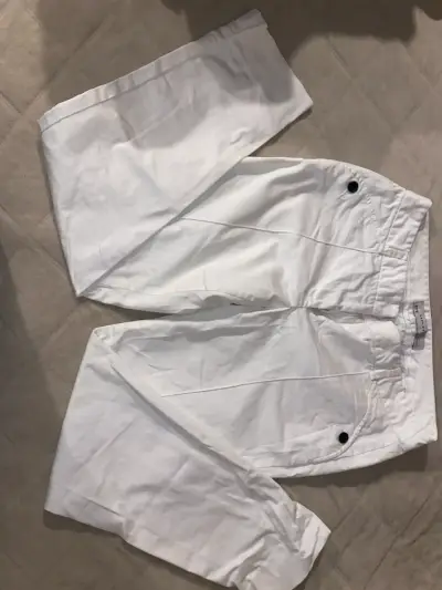 Pantalones blancos Zara Basic para mujer - miniatura 1