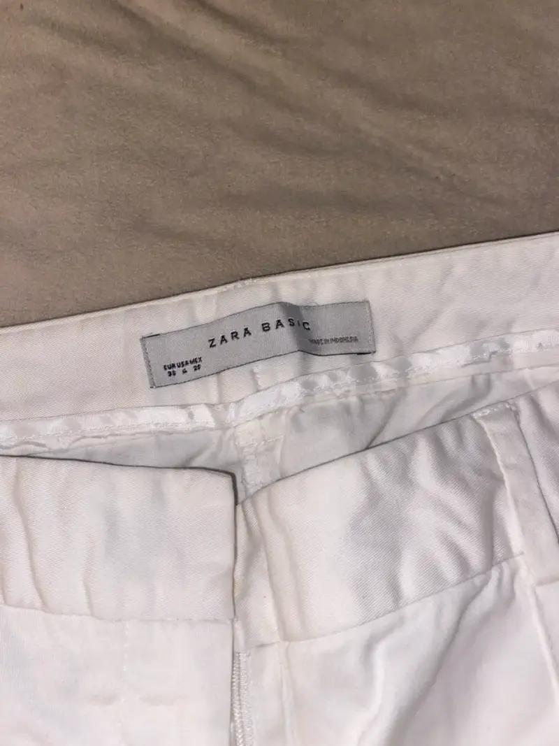 Pantalones blancos Zara Basic para mujer - 2