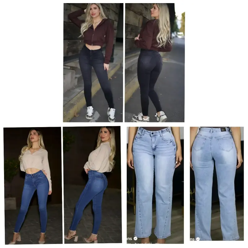 Jeans azul claro tiro alto cómodo y favorecedor - 2