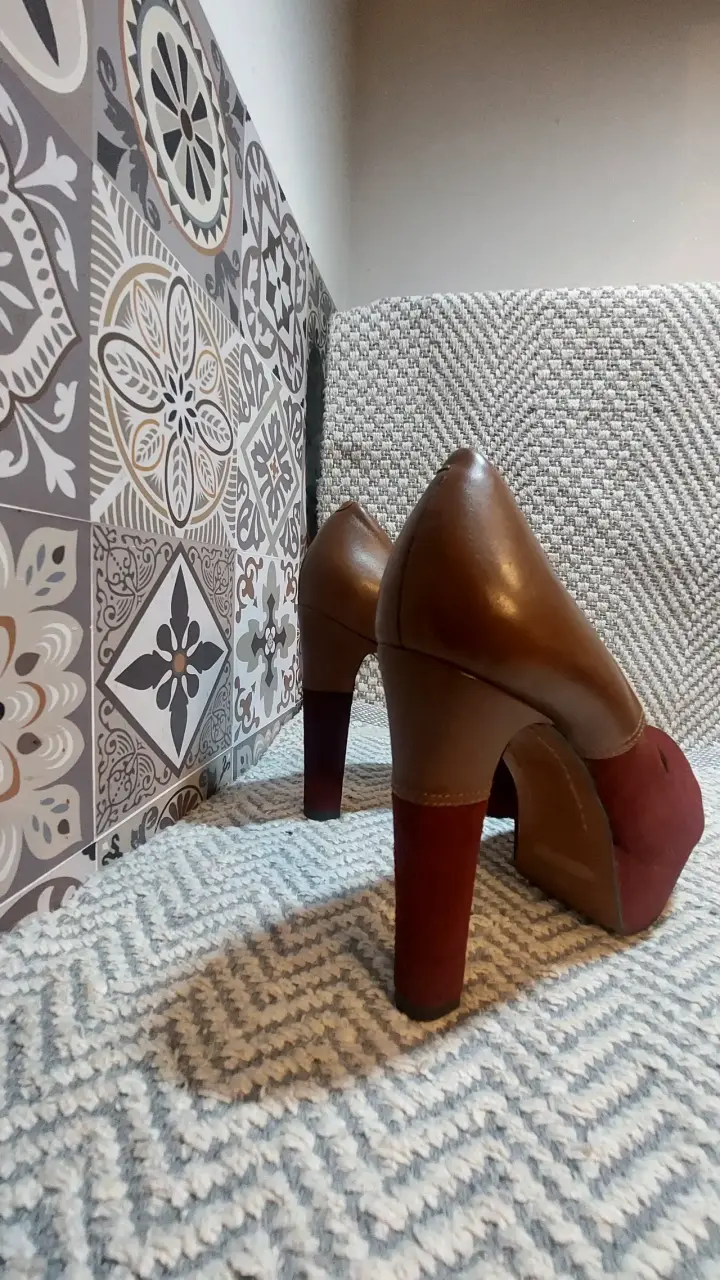 Zapatos de Tacón Alto Bicolor Mujer - 2