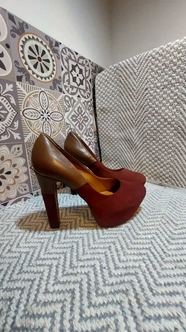 Zapatos de Tacón Alto Bicolor Mujer - 3
