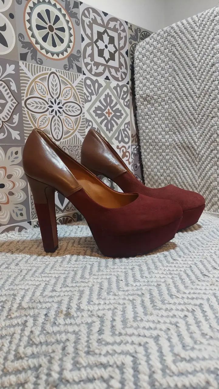 Zapatos de Tacón Alto Bicolor Mujer - 4