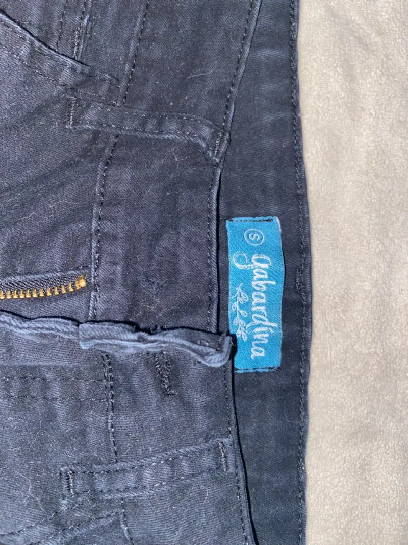 Pantalones de gabardina azul oscuro para hombre - 2