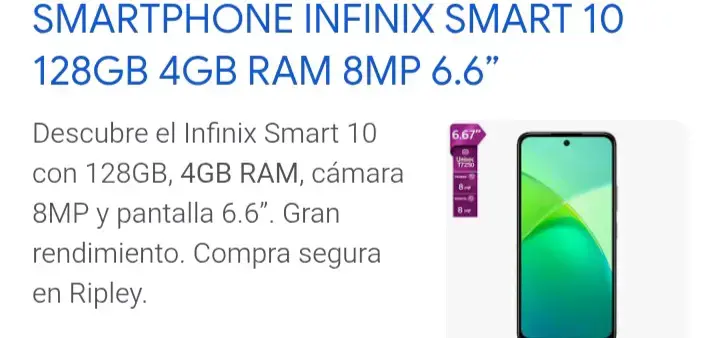 Smartphone Infinix Smart 10 128GB 4GB RAM - 3
