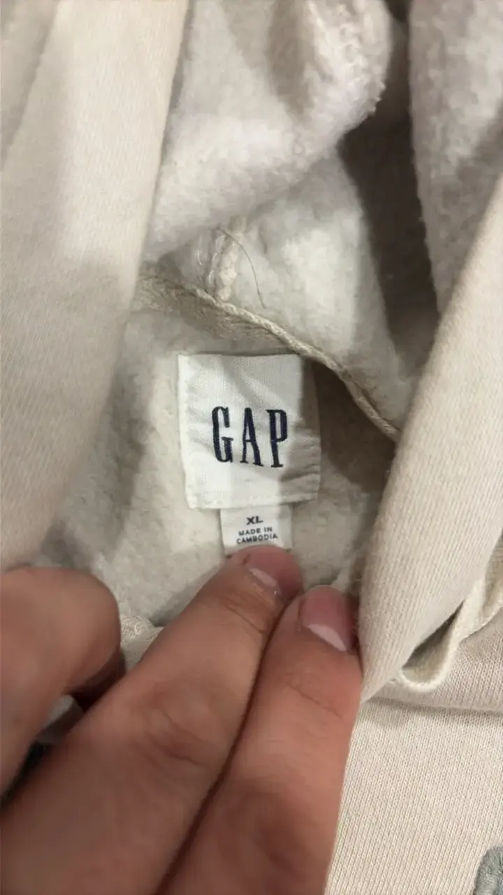 Polerón con capucha GAP beige talla XL - 2