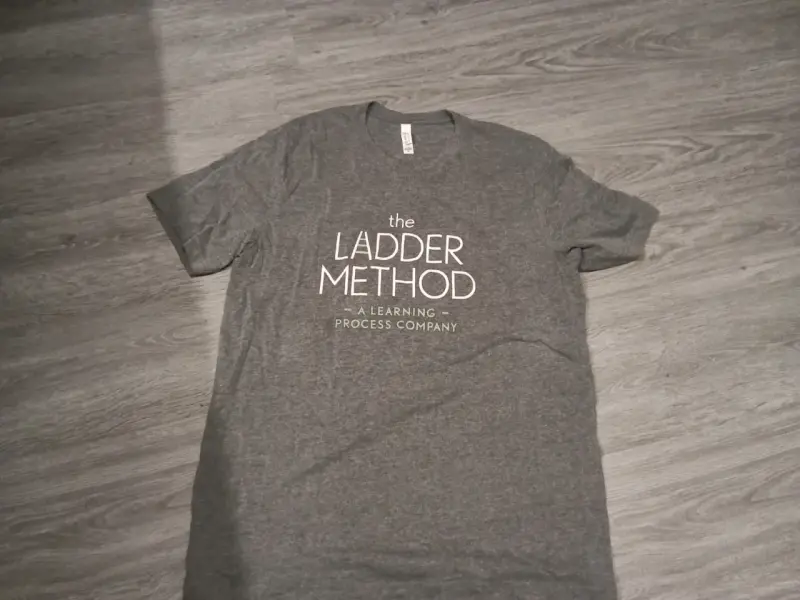 Polera gris con diseño The Ladder Method - 1